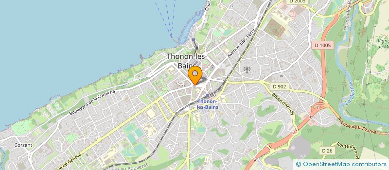 localisation de l'entreprise ALPES SERVICE TELEPHONIQUE à THONON-LES-BAINS
