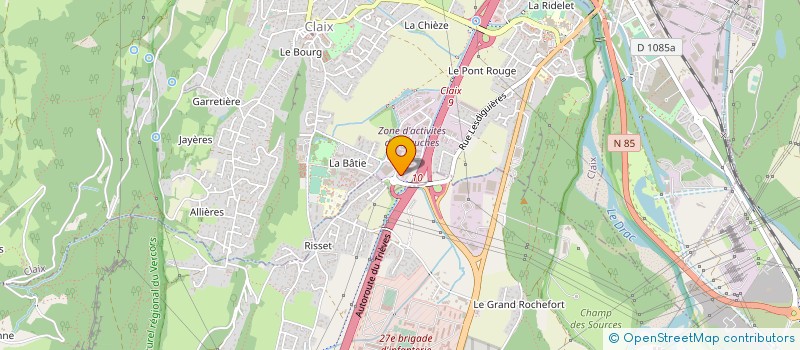 localisation de l'entreprise ALPES SIGNALISATION à CLAIX