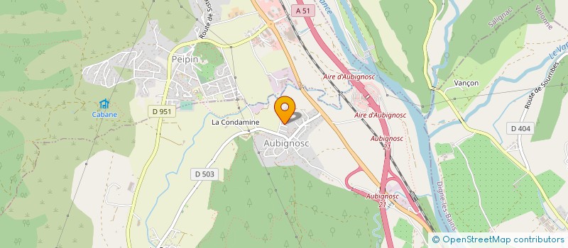 localisation de l'entreprise ALPES TERRASSEMENTS à AUBIGNOSC