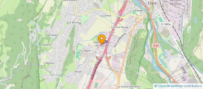 localisation de l'entreprise ALPES TETIERS SN  CLAIX