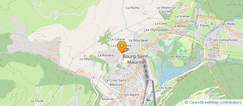 localisation de l'entreprise ALPES TOITURE à BOURG-SAINT-MAURICE