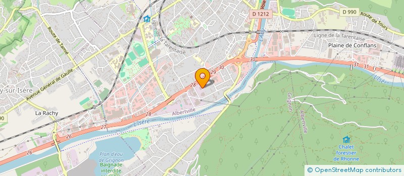 localisation de l'entreprise ALPES TRANSFERT SERVICE à ALBERTVILLE