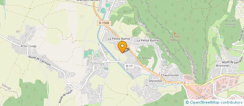 localisation de l'entreprise ALPES ZINGUERIE à SILLINGY