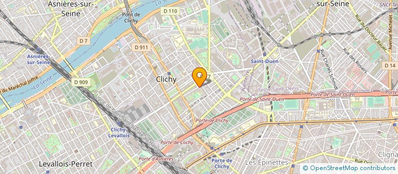 localisation de l'entreprise ALPHA à CLICHY