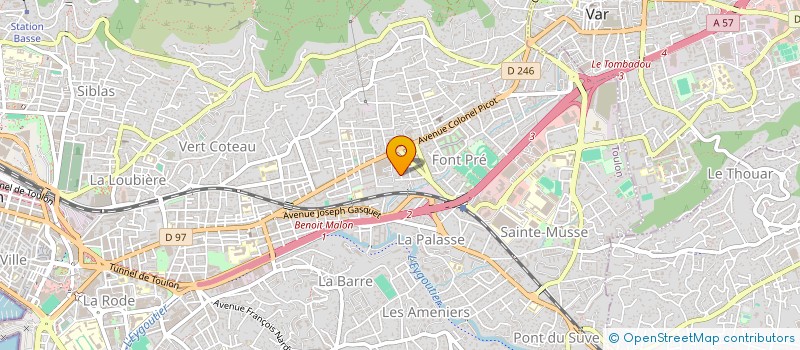 localisation de l'entreprise ALPHA  TOULON