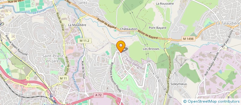 localisation de l'entreprise ALPHA 7  SAINT-ETIENNE