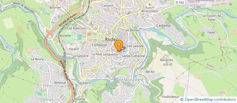 localisation de l'entreprise ALPHA à RODEZ