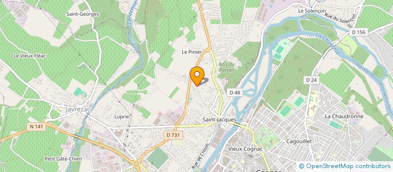localisation de l'entreprise ALPHA à COGNAC