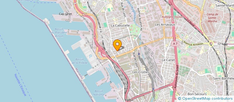 localisation de l'entreprise ALPHA  MARSEILLE 15E ARRONDISSEMENT