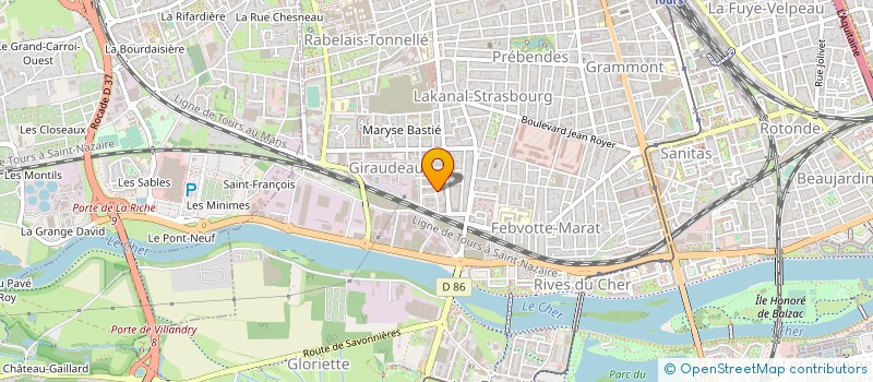 localisation de l'entreprise ALPHA ARTS GRAPHIQUES SERVICES à TOURS
