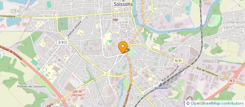 localisation de l'entreprise ALPHA ASSURANCES à SOISSONS