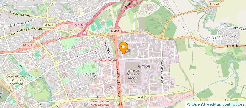 localisation de l'entreprise ALPHA B CREATION  METZ