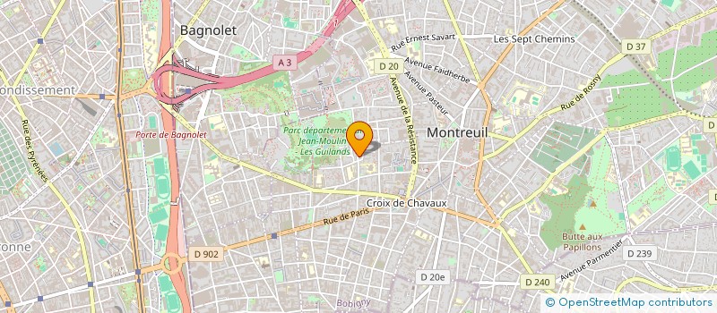 localisation de l'entreprise ALPHA BAT à MONTREUIL