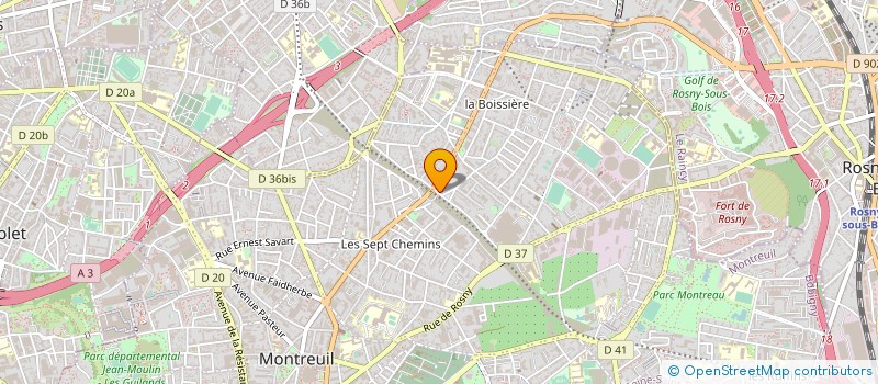 localisation de l'entreprise ALPHA BATIMENT à MONTREUIL
