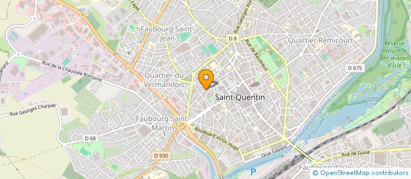localisation de l'entreprise ALPHA BTP à SAINT-QUENTIN