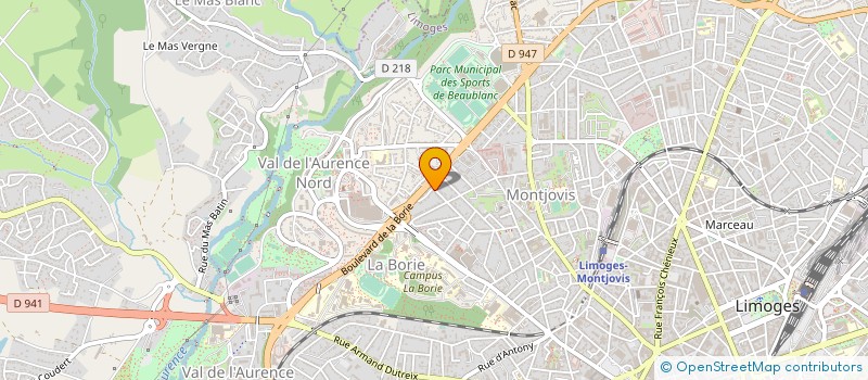 localisation de l'entreprise ALPHA BTP OUEST à LIMOGES