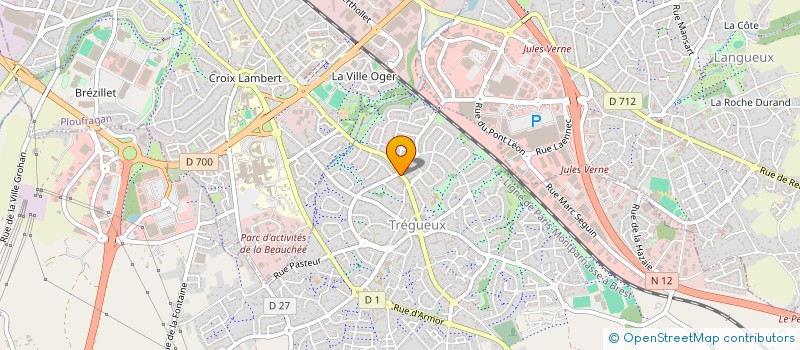 localisation de l'entreprise ALPHA BUREAU  TREGUEUX