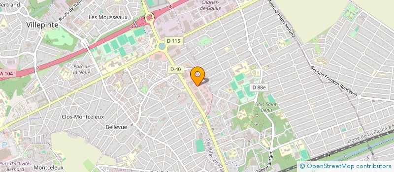 localisation de l'entreprise ALPHA CERAMIQUE à VILLEPINTE