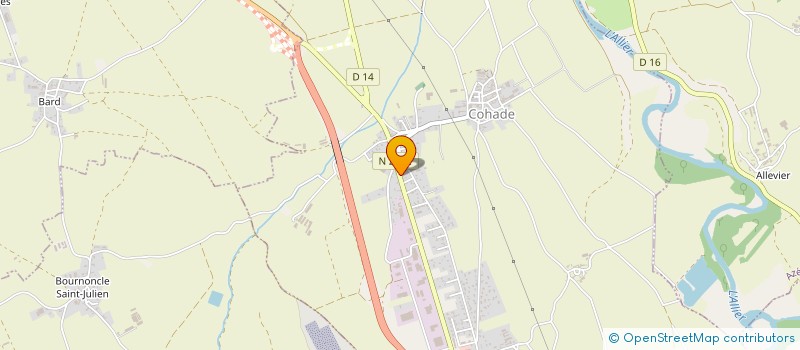 localisation de l'entreprise ALPHA CHAUFFAGE - ETABLISSEMENT PIGEON  COHADE