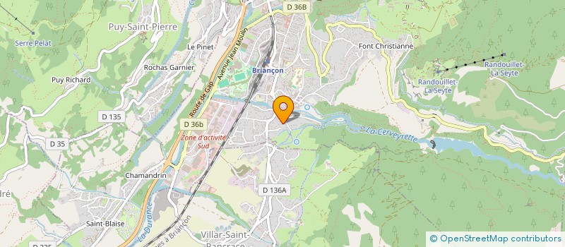 localisation de l'entreprise ALPHA CLUB MONTGENEVRE à BRIANCON
