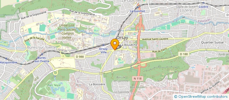 localisation de l'entreprise ALPHA COIFF à ORSAY