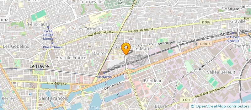 localisation de l'entreprise ALPHA CONSTRUCT' à LE HAVRE