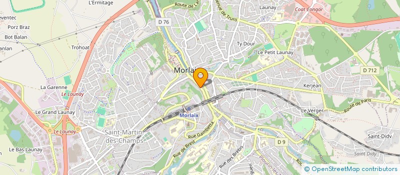 localisation de l'entreprise ALPHA CONSTRUCTIONS à MORLAIX