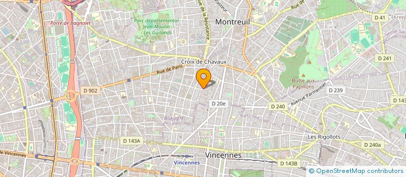 localisation de l'entreprise ALPHA CONTACT à MONTREUIL