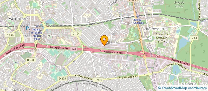 localisation de l'entreprise ALPHA COURSES à NOISY-LE-GRAND