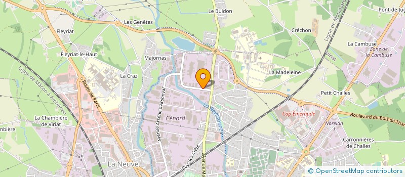 localisation de l'entreprise ALPHA CREA à BOURG-EN-BRESSE