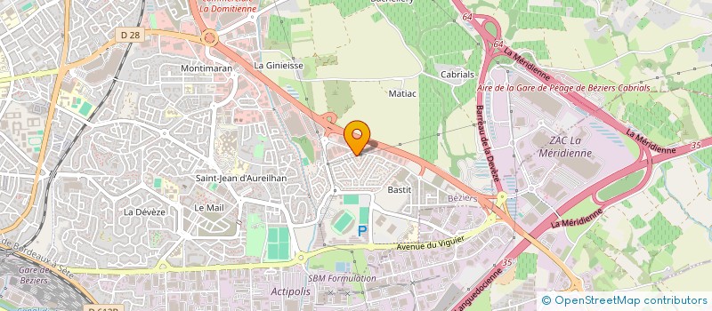localisation de l'entreprise ALPHA DECO à BEZIERS