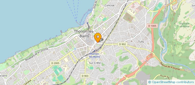 localisation de l'entreprise ALPHA DESIGN à THONON-LES-BAINS