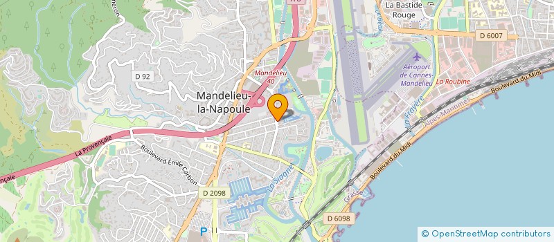 localisation de l'entreprise ALPHA DISTRIB à MANDELIEU-LA-NAPOULE