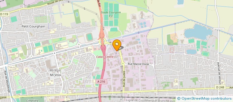 localisation de l'entreprise ALPHA ECRANS & EVENEMENTS  CALAIS