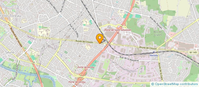 localisation de l'entreprise ALPHA ELEC à VERTOU