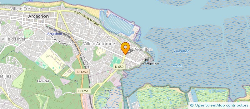 localisation de l'entreprise ALPHA ET CIE à ARCACHON