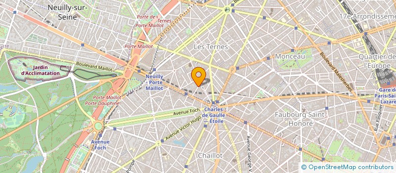 localisation de l'entreprise ALPHA FORUM ETOILE à PARIS