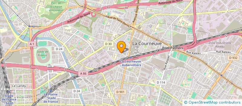 localisation de l'entreprise ALPHA G SECURITE à LA COURNEUVE