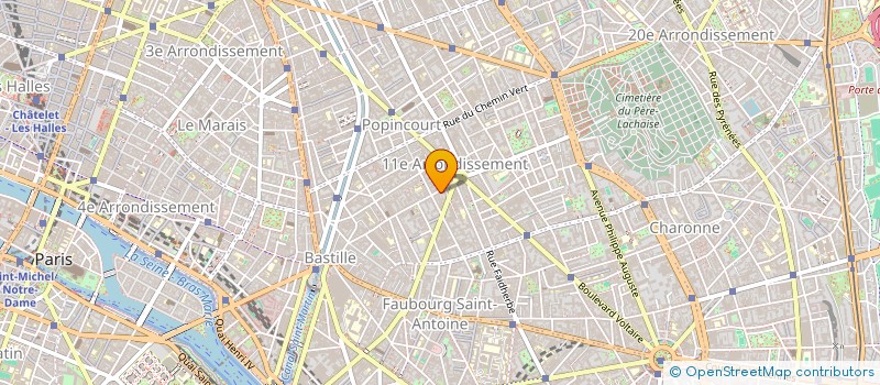 localisation de l'entreprise ALPHA GRAVURE SARL à PARIS