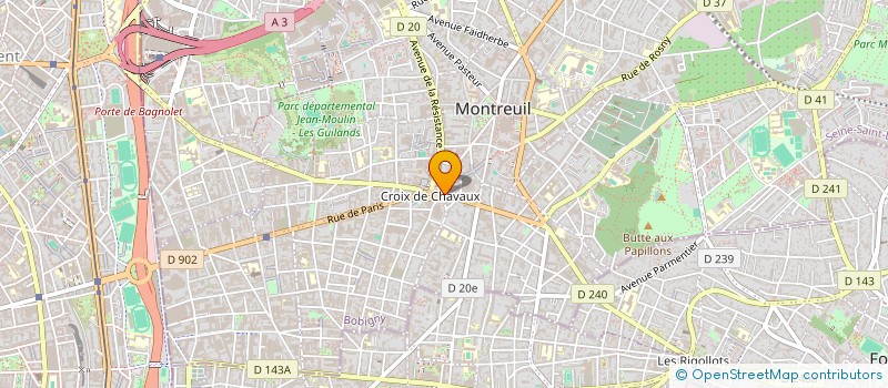 localisation de l'entreprise ALPHA GUARD à MONTREUIL