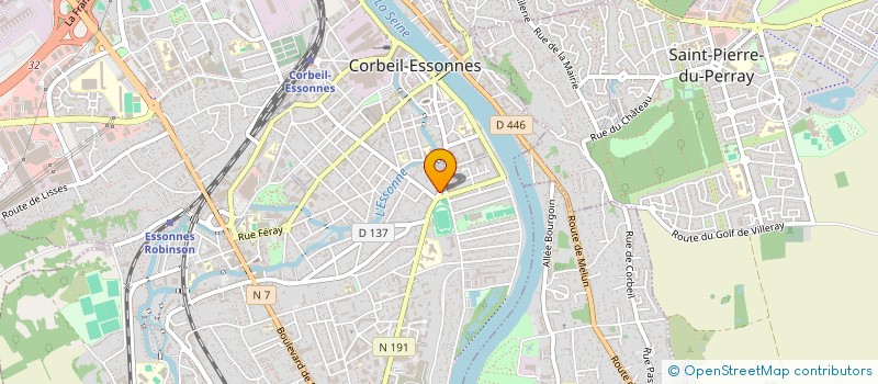 localisation de l'entreprise ALPHA II à CORBEIL-ESSONNES