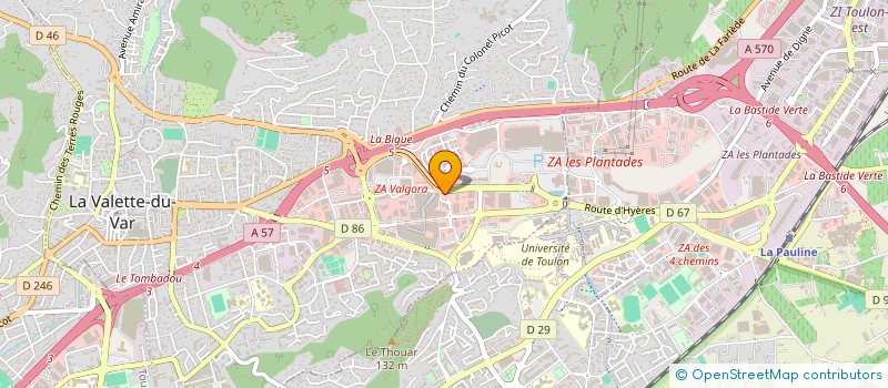 localisation de l'entreprise ALPHA IMMOBILIER  LA VALETTE DU VAR