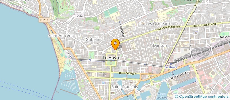 localisation de l'entreprise ALPHA-IMMOBILIER à LE HAVRE