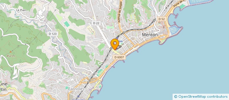 localisation de l'entreprise ALPHA IMMOBILIER à MENTON
