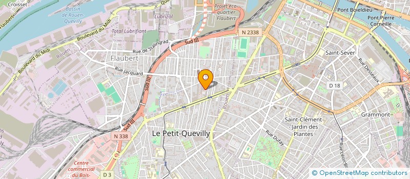 localisation de l'entreprise ALPHA INOVA à LE PETIT-QUEVILLY