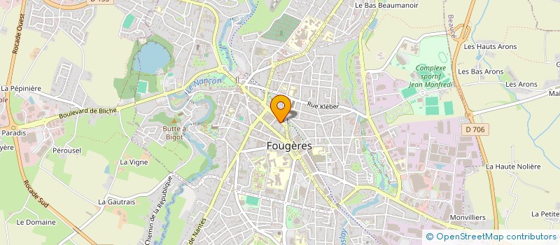 localisation de l'entreprise ALPHA JEUCOTEL à FOUGERES