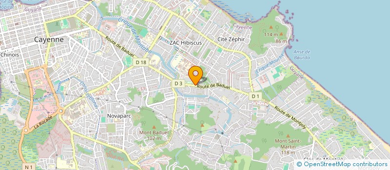 localisation de l'entreprise ALPHA JO'ELEC  CAYENNE