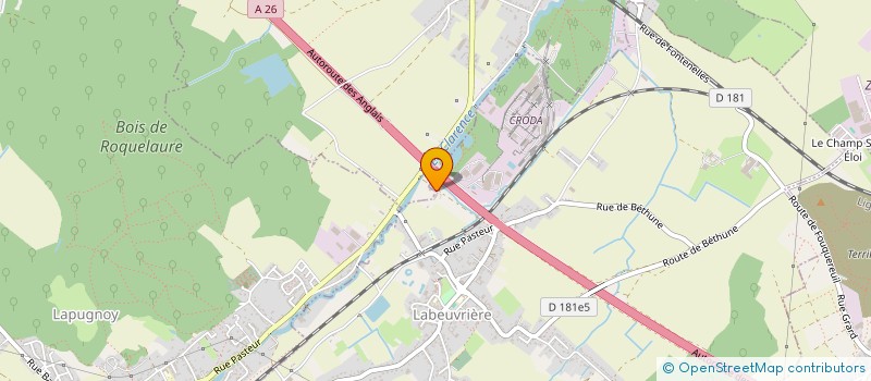 localisation de l'entreprise ALPHA JS  LABEUVRIERE