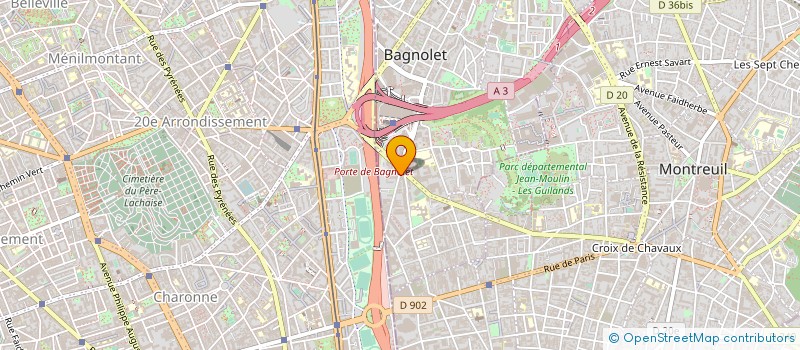 localisation de l'entreprise ALPHA LYRE à BAGNOLET