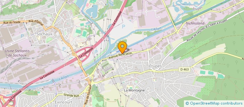 localisation de l'entreprise ALPHA MONTAGE SARL  ETUPES